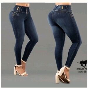 Carlos Prada Jeans 3 Colombianos Push Up Levanta Cola Butt Lift Sexy 25x26